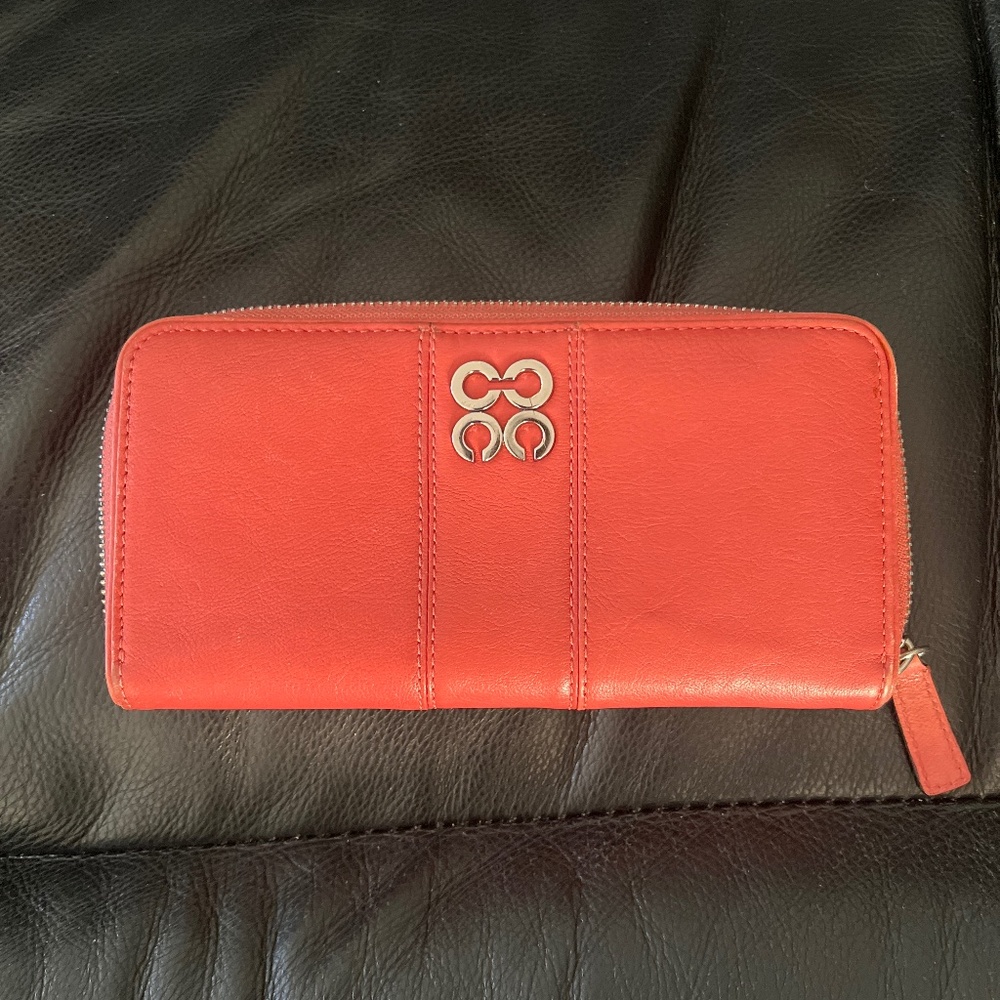 Coral Coach Wallet